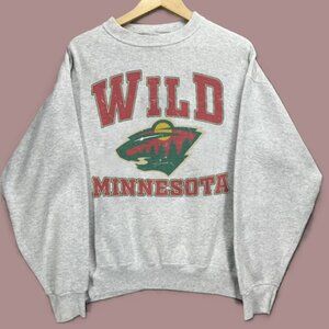 Vtg Minnesota Wild Hockey Sweatshirt, Retro NHL Minnesota Wild Hockey Shirt